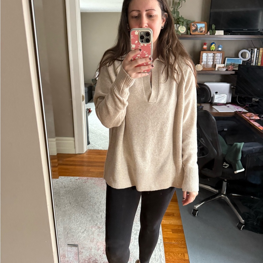 NWT AERIE UNREAL POLO SWEATER